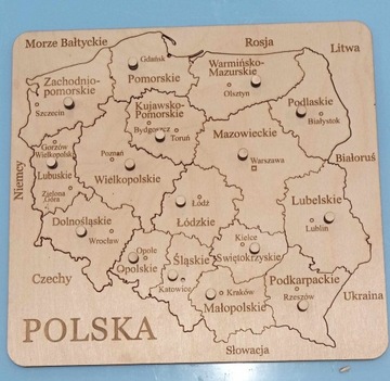 Mapa Polski puzzle 30 cm