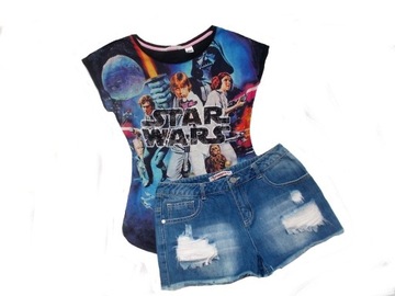 Freespirit szorty jeans+bluzka Star Wars.158