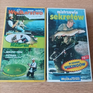 Wędkarskie filmy na kasetach VHS 2 sztuki