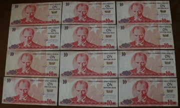 Banknot Turcja - 10 lira 2005 - P.218