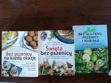  3 książki bez glutenu Szloser Gąsiorowska Savill