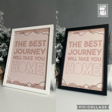 Plakat A4 "The Best Journey..." + ramka