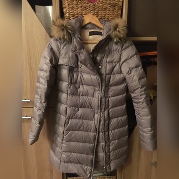 Zimowa puchowa kurtka z lisem 