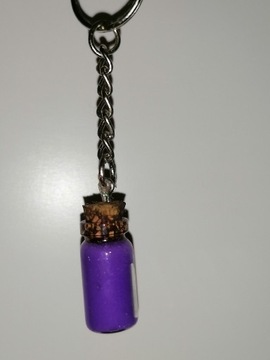 Brelok breloczek do kluczy, handmade, fiolet