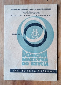 Maszyna do szycia Łucznik kl 82-Instr obsługi 1959