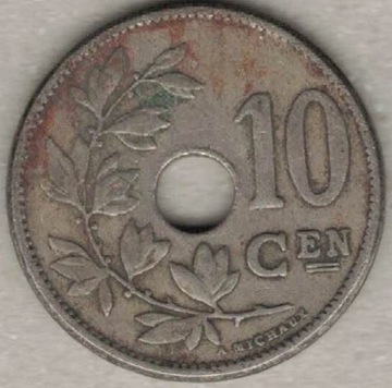 Belgia 10 centymów centimes 1927 E 22 mm  nr 3