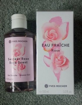Yves Rocher woda toaletowa Róża oraz żel pod prysz