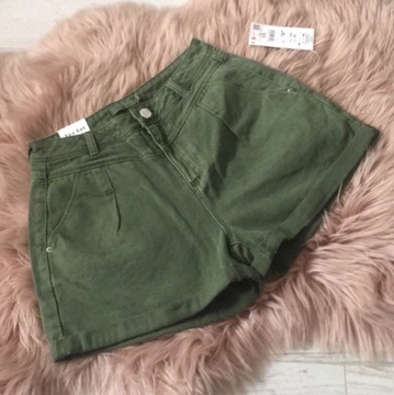 Jeansowe krótkie spodenki szorty khaki trousers