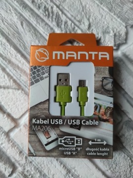 Kabel micro USB 1 m zielony