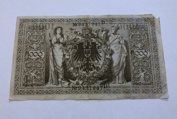 2 banknoty 1000 Marek seria D