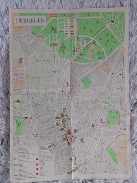 Debrecen plan miasta mapa 1963