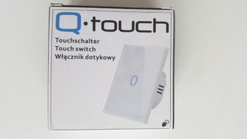 Włącznik dotykowy podwójny QTouch 3 sztuki biały