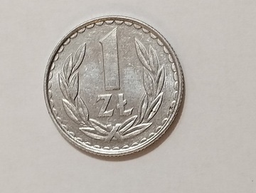 Odwrotka moneta 1 zł 1986.