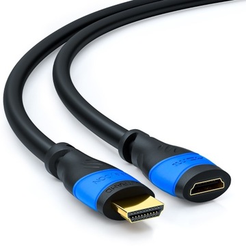 deleyCON Przedłużacz HDMI (1m) Ethernet 4K HDR 