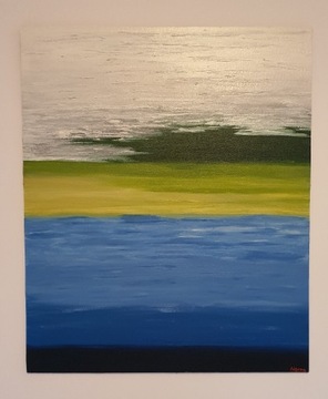 Obraz olejny abstrakcja "Plaża"