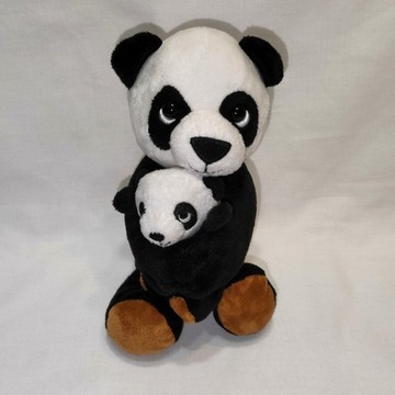 Maskotka Miś Panda Lotta z młodym pluszak 25 cm