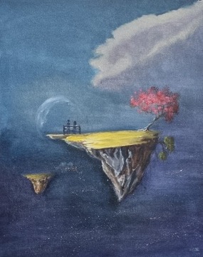 "Nasza wyspa" obraz olejny 40/50 Olaf Sudak