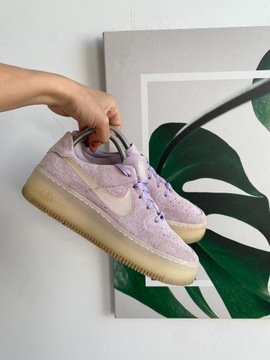 Nike Air Force 1 Sage Low Liliowe zamszowe buty sneakersy 40