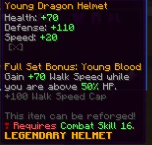 Hypixel SkyBlock set young dragon