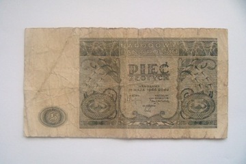 POLSKA Banknot 5 zł. 1946 r. 