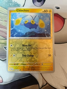 Karta Pokemon Chinchou (PAF 020) -- Reverse Holo 