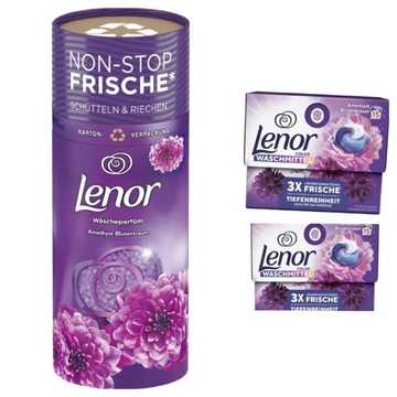 Kapsułki Lenor 30 szt+ Perelki zapachowe 160 g DE