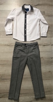 Zestaw chłopięcy koszula + spodnie 128