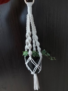 KWIETNIK - makrama wisacy ze sznurka handmade boho