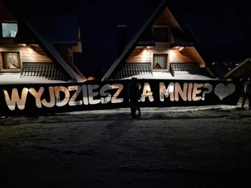 Baner/Folia "Wyjdziesz za mnie?"