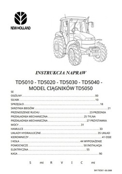 Instrukcja Napraw New Holland TD 5030, TD5040 PL