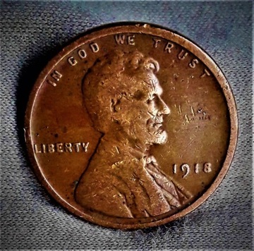 LINCOLN  CENT---1918---P - USA - 