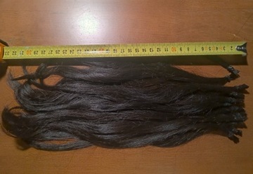 Włosy naturalne czarne 32cm 45g