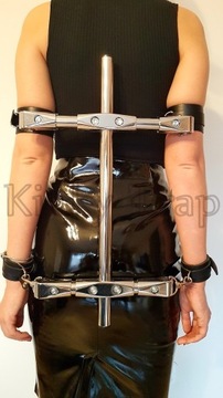 Metalowy armbinder dyby rozpórka kajdanki Bondage