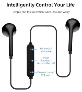 Słuchawki bezprzewodowe sportowe Bluetooth