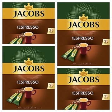 Kawa Jacobs Espresso, 4x25 patyczków z Niemiec 