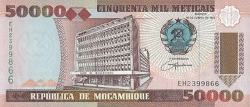 Mozambik - 50000 Meticais - 1993 - P138 - St.1