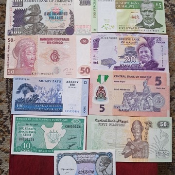Afryka banknoty  UNC