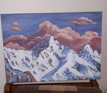Obraz ręcznie malowany 50x70 góry 