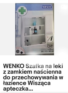 Apteczka szafka na leki z zamkiem