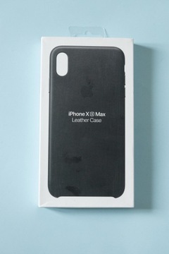 ETUI APPLE iPhone Xs MAX LEATHER BLACK ORYGINALNE!