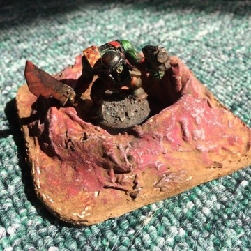 Makieta teren lej/krater po wybuchu warhammer 40k