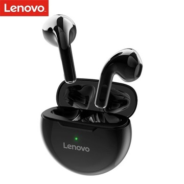 czarne Lenovo słuchawki bezprzewodowe HT38