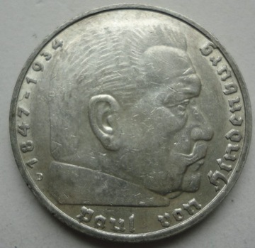 5 MAREK 1936 D HINDENBURG SREBRO