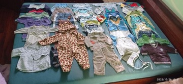 Mega zestaw ubrań niemowlęcych. Rozmiar 62-68.