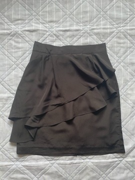 Czarna spódniczka mini z falbankami H&M 34/36