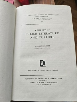 A Survey of Polish Literature and Culture;M. Kridl