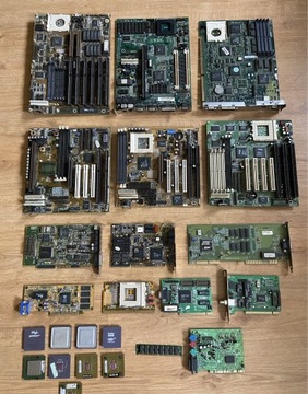 MEGA Zestaw RETRO - Płyty główne, procesory, karty