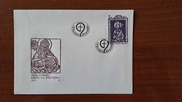 Czechy wydanie wspólne Św.Wojciech Fi. 3496 FDC