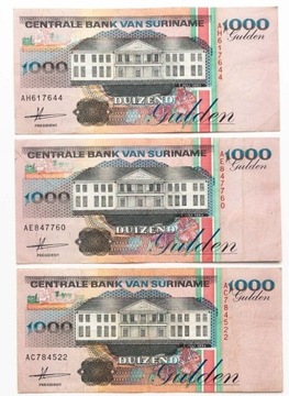 Surinam 1000 Guldenów 1993 P.141 Rzadki