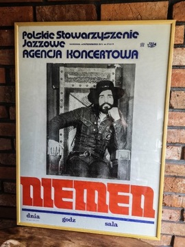 Plakat Czesław Niemen 1976 r oprawiony